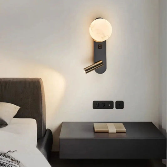 Dual Light Wall Sconce with Adjustable Reading Spotlight