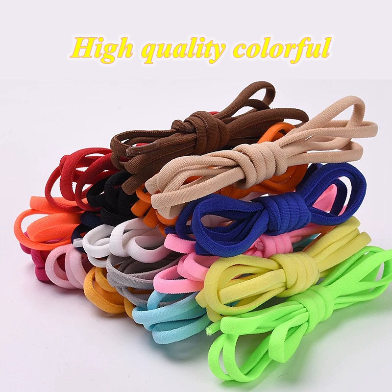 Elastic No-Tie Shoelaces with Locking Mechanism for Kids and Adults