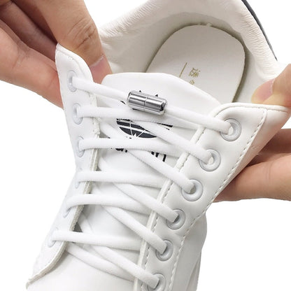 Elastic No-Tie Shoelaces with Locking Mechanism for Kids and Adults