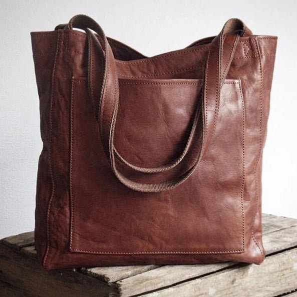 Elegant Women's Leather Handbag with Shoulder Strap