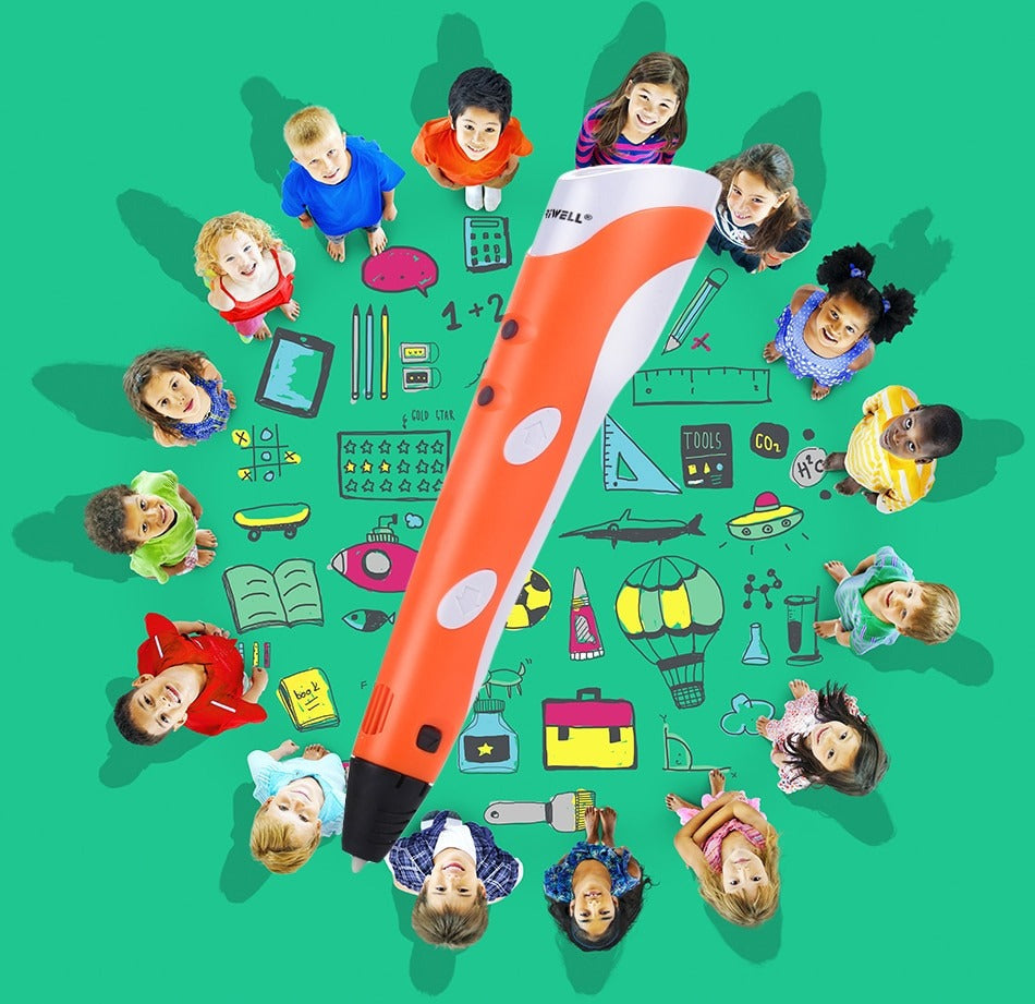 Ergonomic 3D Printing Pen with Adjustable Speed for Creative Projects