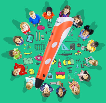 Ergonomic 3D Printing Pen with Adjustable Speed for Creative Projects