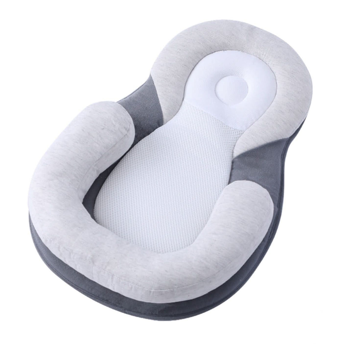Ergonomic Infant Positioning Pillow with 100% Cotton Cover and Adjustable Safety Strap