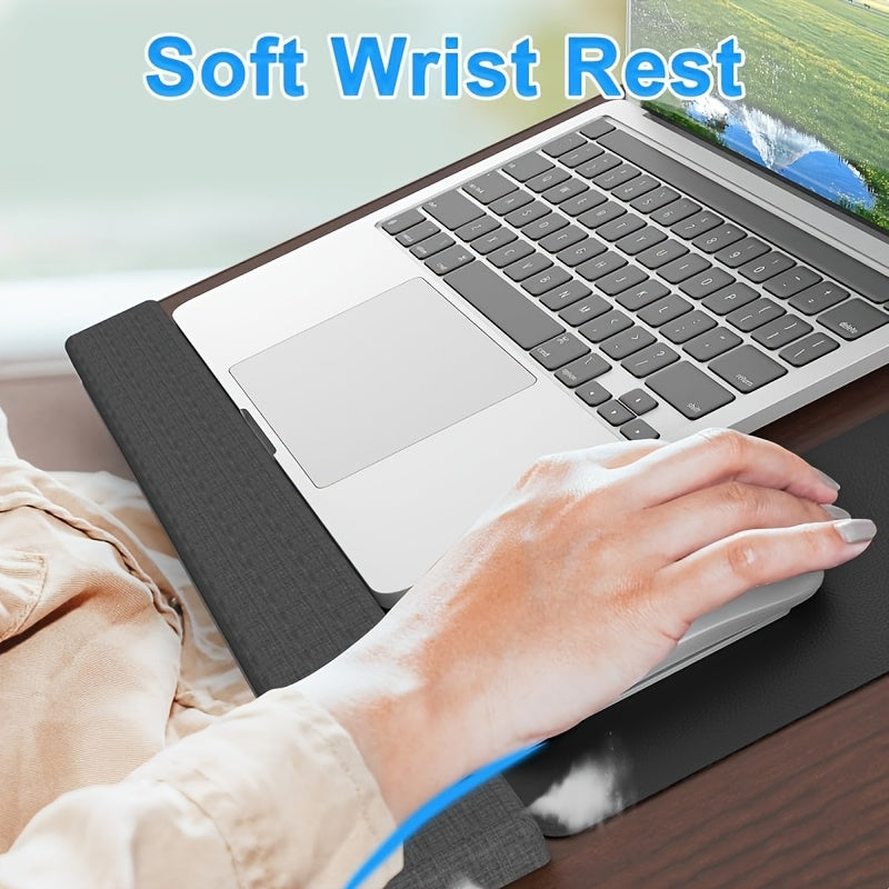 Ergonomic Laptop Holder with Wrist Support and Phone Tablet Slots