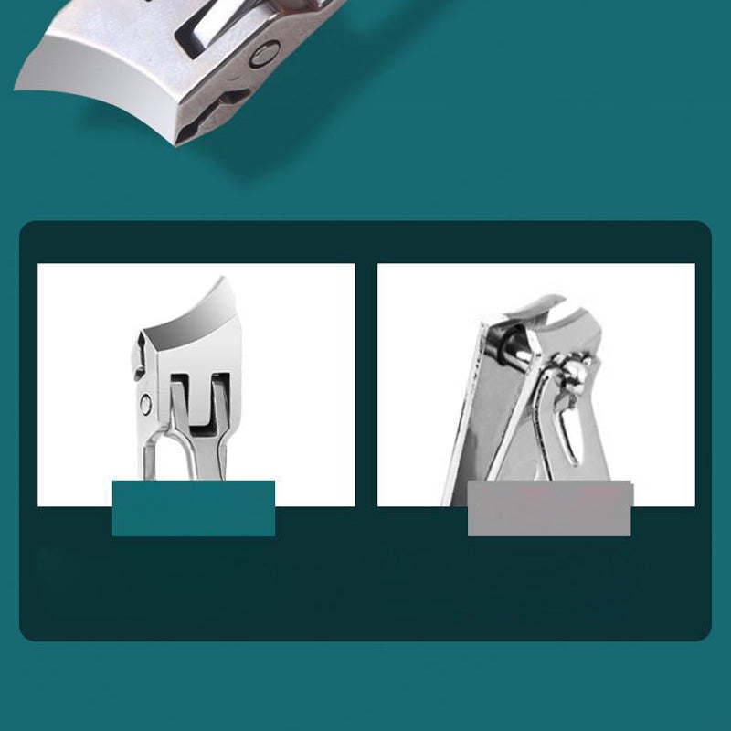 Ergonomic Stainless Steel Nail Clipper with Wide Jaw and Non-Slip Handle