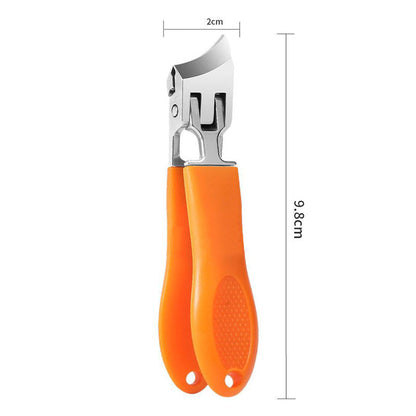 Ergonomic Stainless Steel Nail Clipper with Wide Jaw and Non-Slip Handle