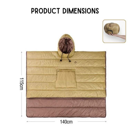 Fleece Lined Outdoor Poncho with Lightweight Waterproof Cover