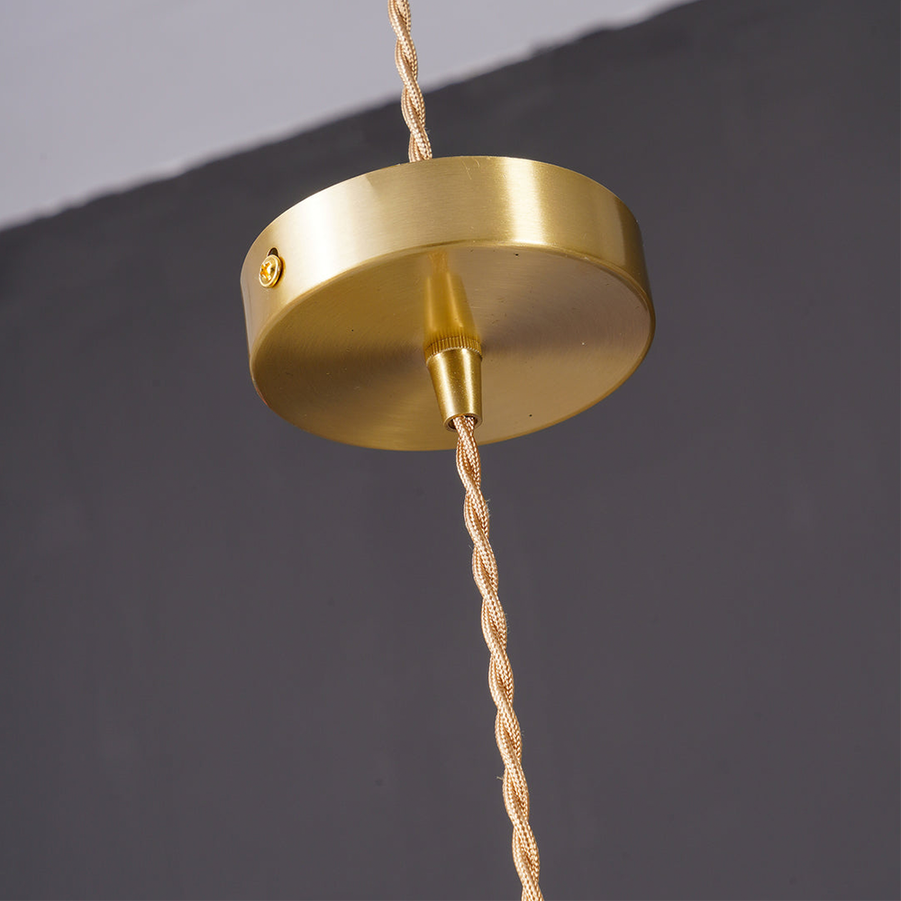 Lampada a sospensione in vetro a forma di fiore con lampadina E27
