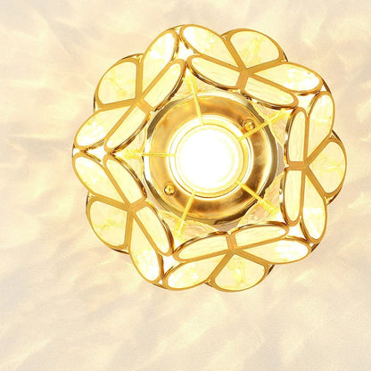 Lampada da soffitto a plafoniera con petali di fiore E27