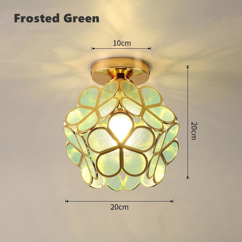 Lampada da soffitto a plafoniera con petali di fiore E27