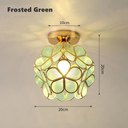 Lampada da soffitto a plafoniera con petali di fiore E27