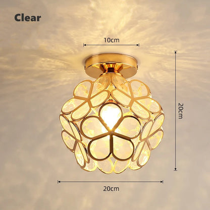 Lampada da soffitto a plafoniera con petali di fiore E27