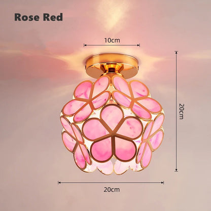 Lampada da soffitto a plafoniera con petali di fiore E27