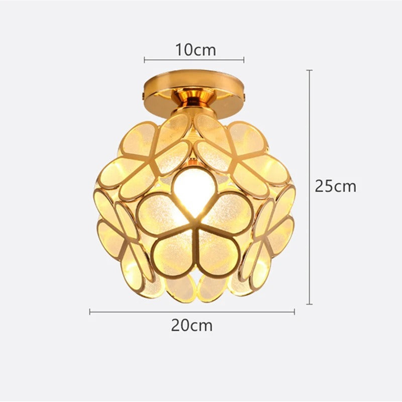 Lampada da soffitto a plafoniera con petali di fiore E27