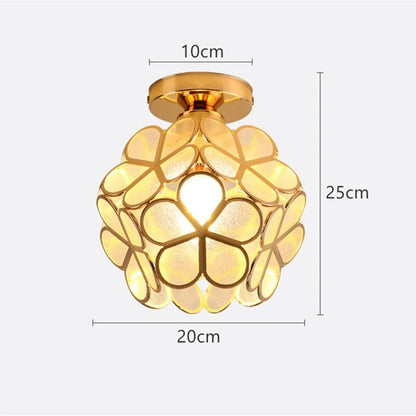 Lampada da soffitto a plafoniera con petali di fiore E27