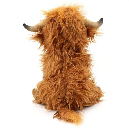 Fluffy Highland Cow Plush Cuddle Toy Soft Farm Animal Stuffed Toy