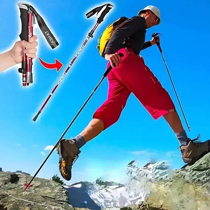 Foldable Adjustable Aluminum Trekking Pole for Hiking