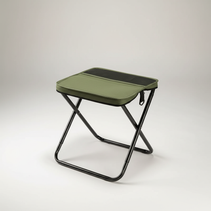 Foldable Camping Stool with Carbon Steel Frame and Carry Case