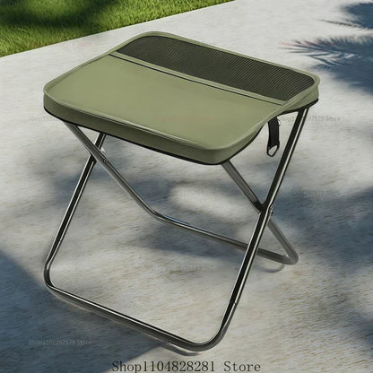 Foldable Camping Stool with Carbon Steel Frame and Carry Case