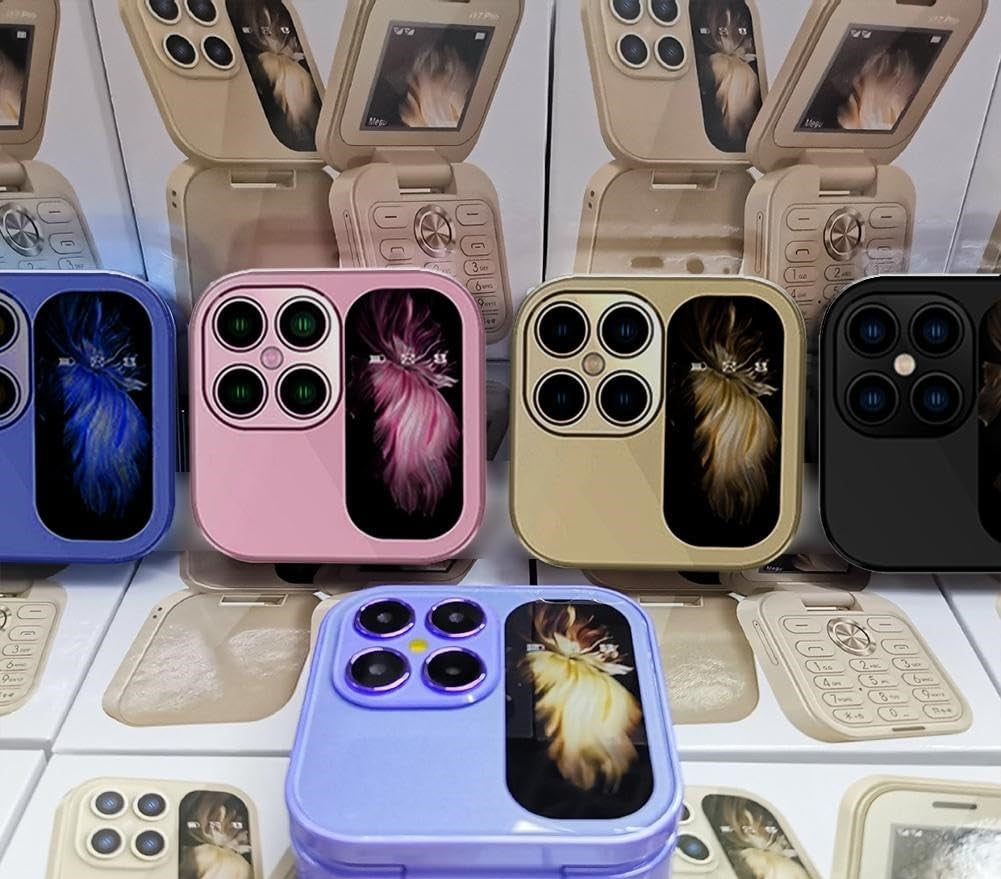 Foldable Mini Phone with Dual SIM, Micro-SD Slot, Camera and FM Radio