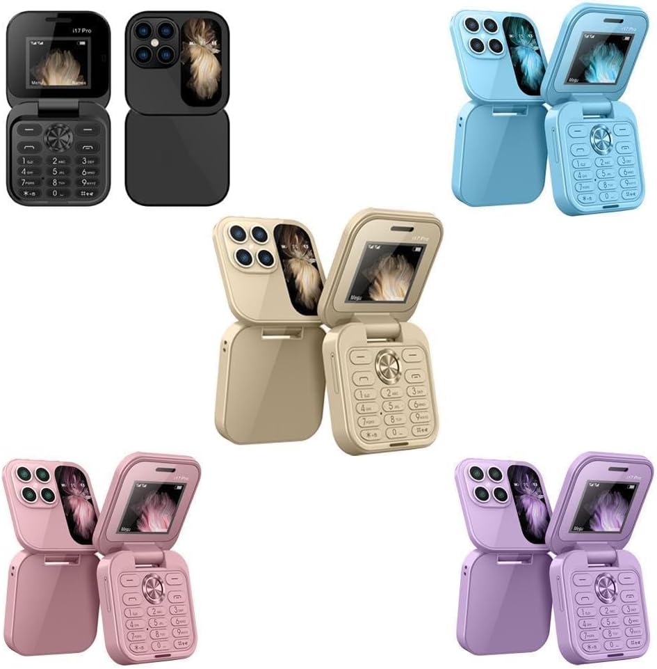 Foldable Mini Phone with Dual SIM, Micro-SD Slot, Camera and FM Radio
