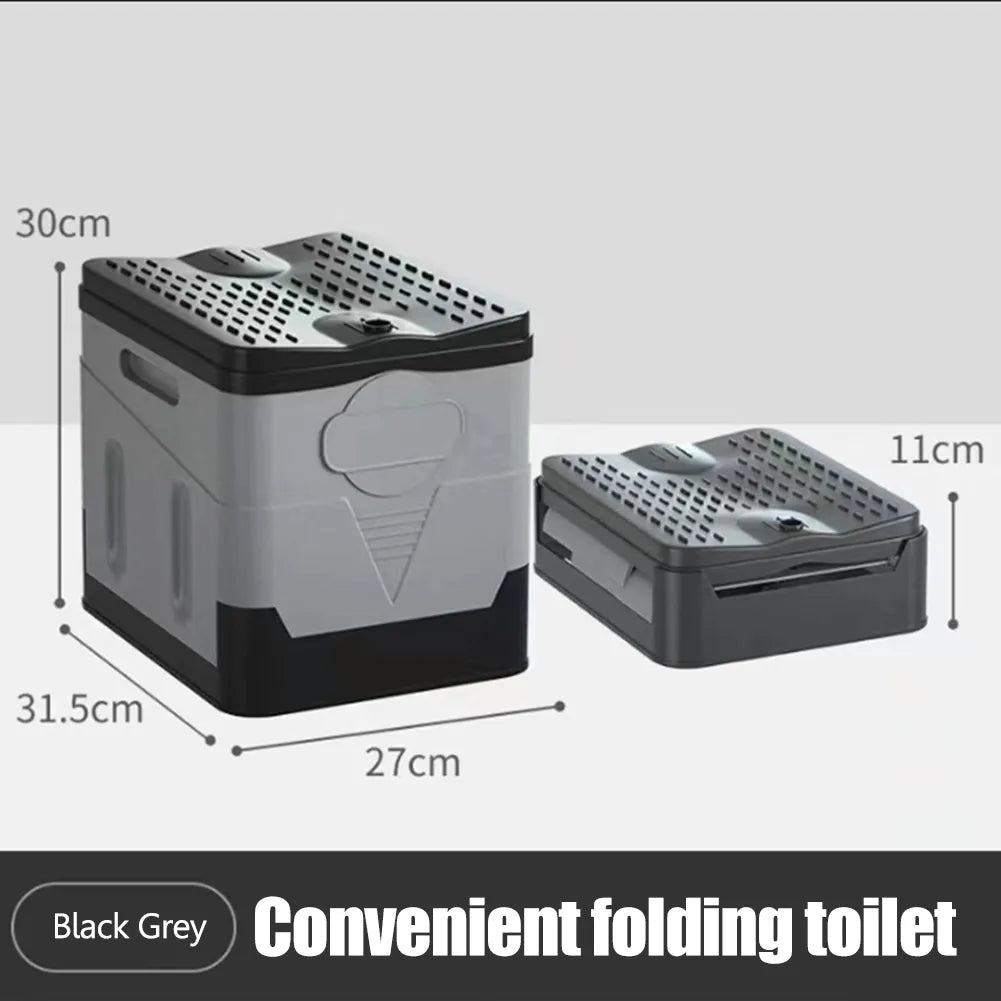 Foldable Portable Camping Toilet with Wide Seat and 600 lb Weight Capacity