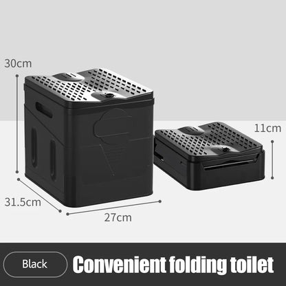 Foldable Portable Camping Toilet with Wide Seat and 600 lb Weight Capacity