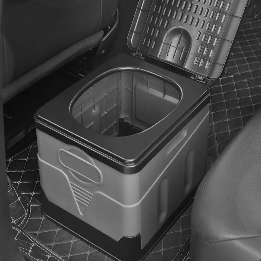 Foldable Portable Camping Toilet with Wide Seat and 600 lb Weight Capacity
