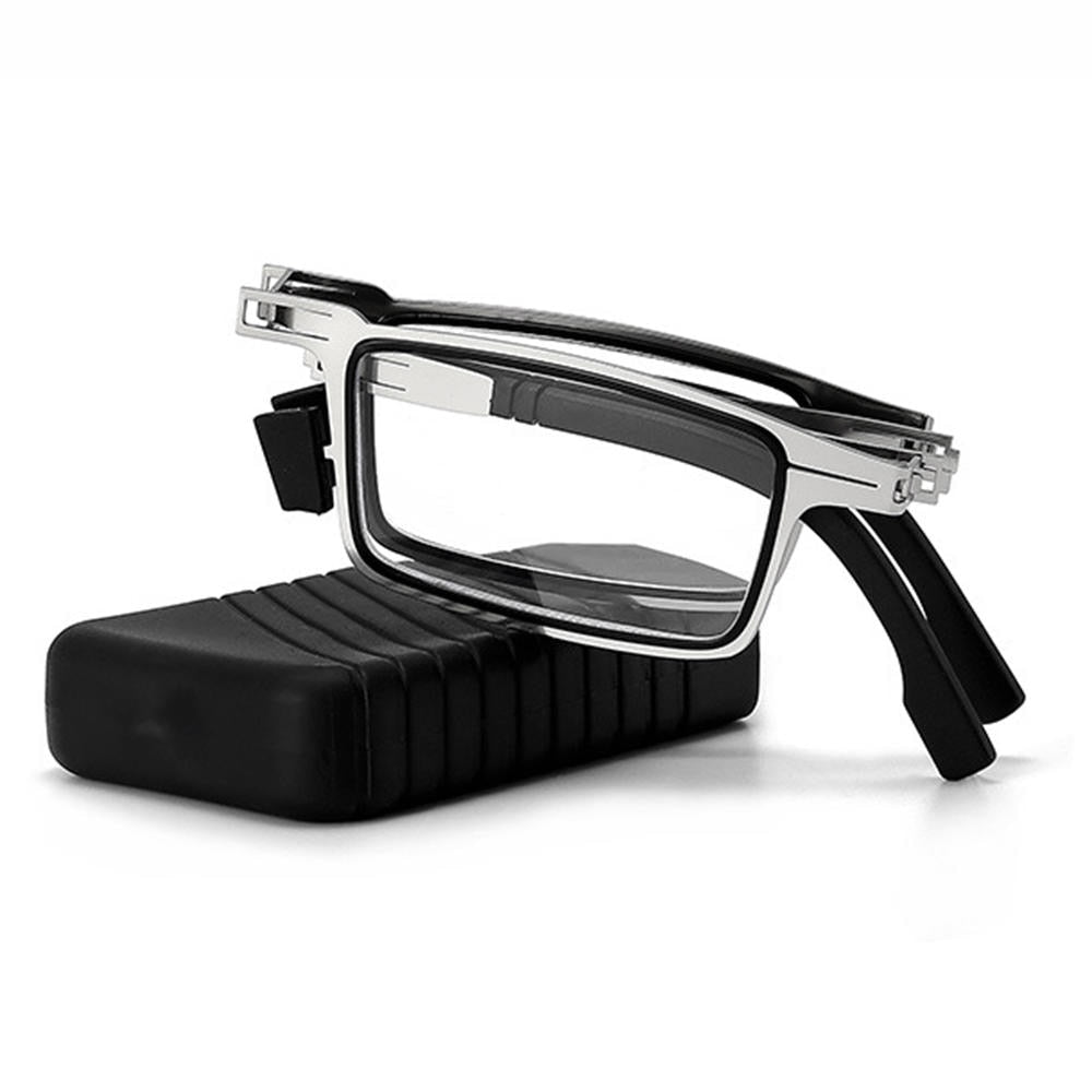 Foldable Reading Glasses with Scratch-Resistant Lenses and Case