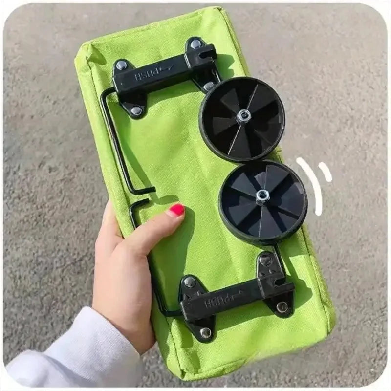 Foldable Wheeled Shopping Hand Cart with Backpack Carry Option