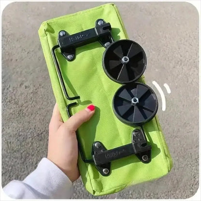 Foldable Wheeled Shopping Hand Cart with Backpack Carry Option