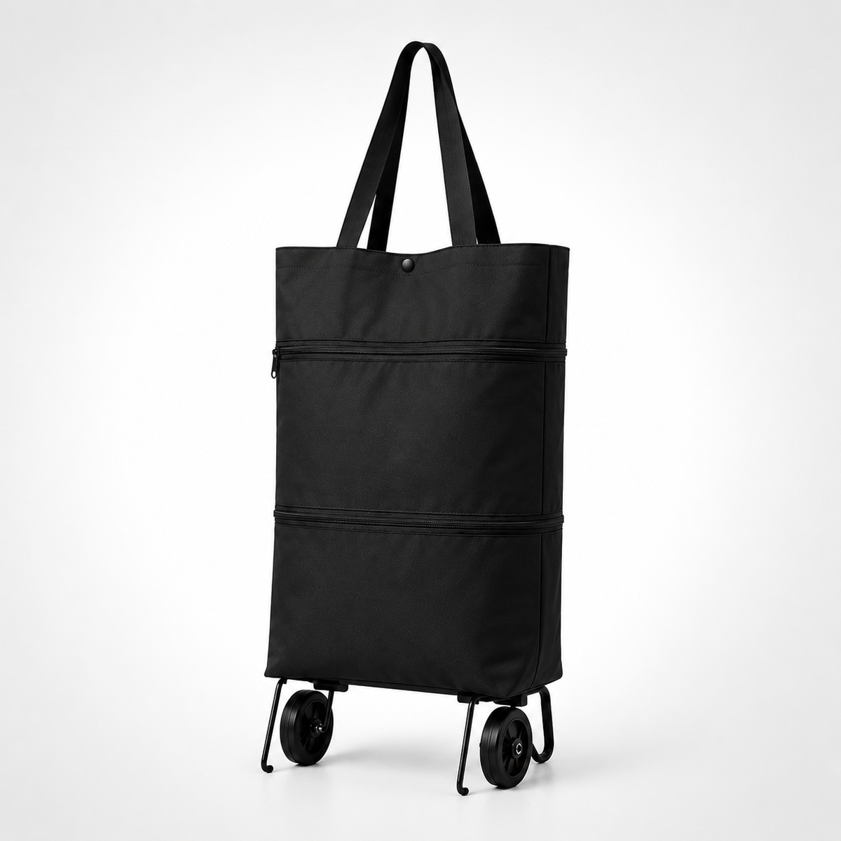 Foldable Wheeled Shopping Hand Cart with Backpack Carry Option