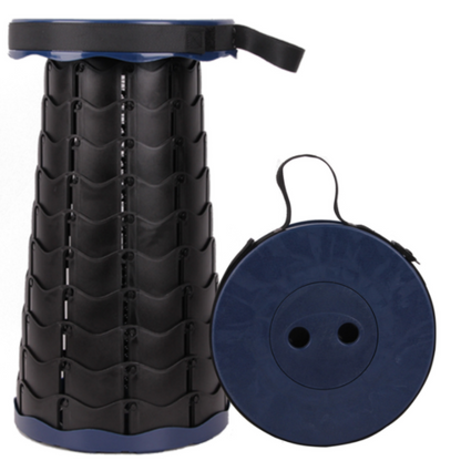 Folding Stool with Adjustable Height, Portable Design and Compact Storage