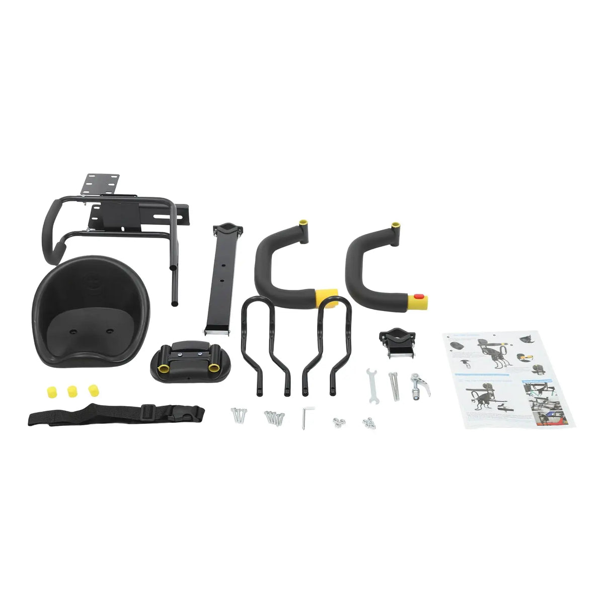 Front-Mounted Child Bike Seat with Adjustable Seat and Pedal Height