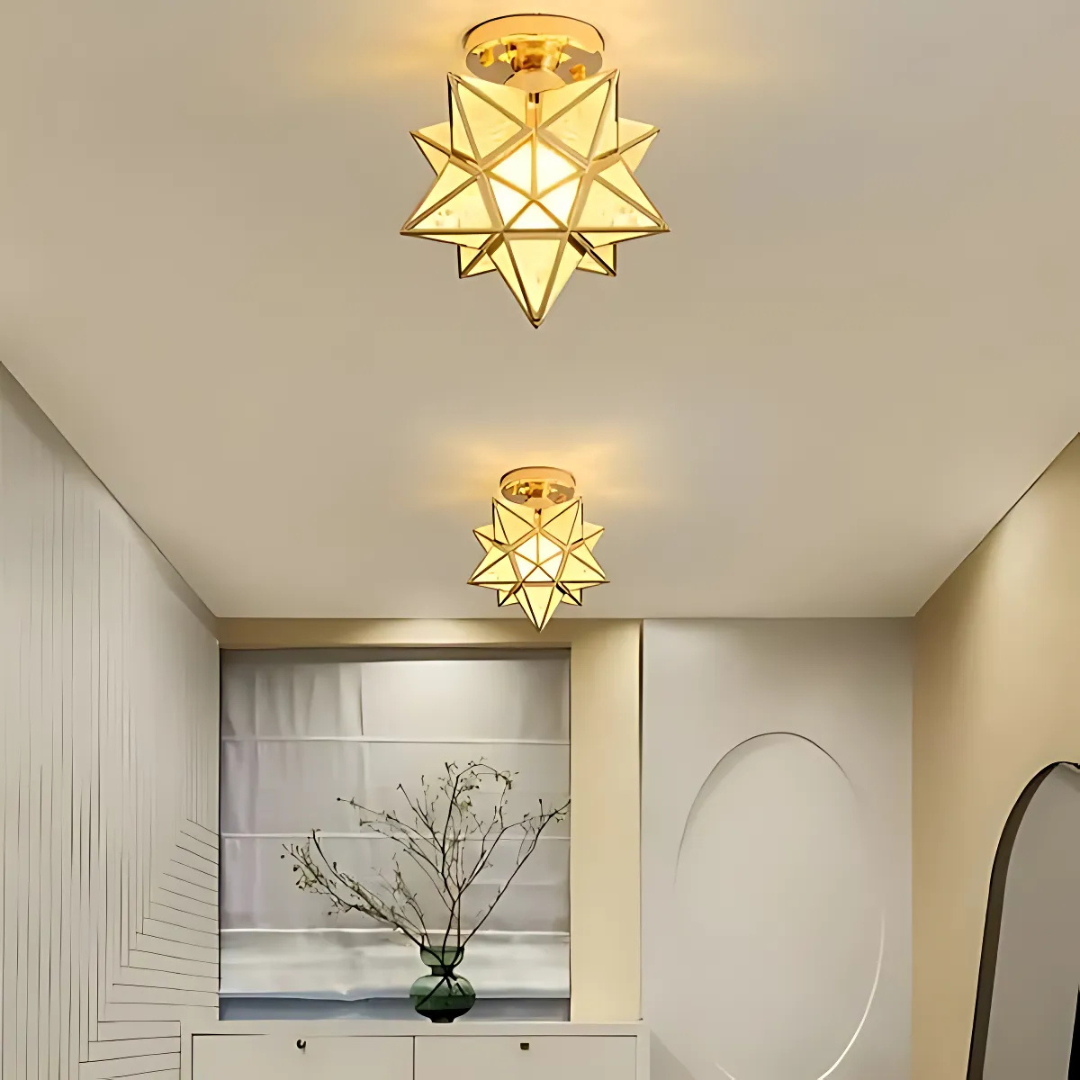 Geometric Star LED Ceiling Light