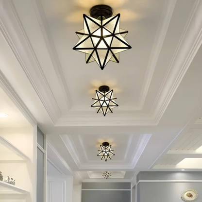 Geometric Star LED Ceiling Light
