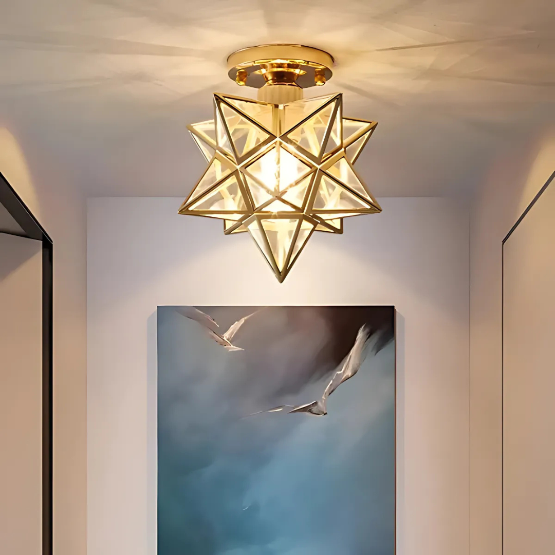 Geometric Star LED Ceiling Light