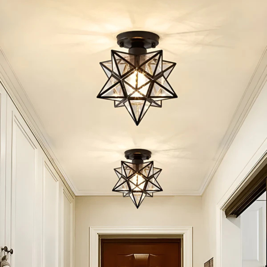 Geometric Star LED Ceiling Light