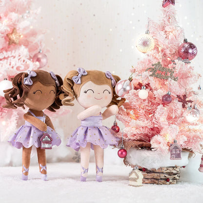 Girls Ballerina Plush Doll with Crown and Tutu Soft Stuffed Toy