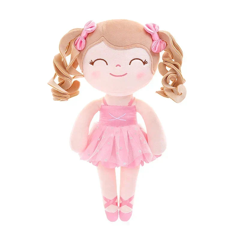 Girls Ballerina Plush Doll with Crown and Tutu Soft Stuffed Toy