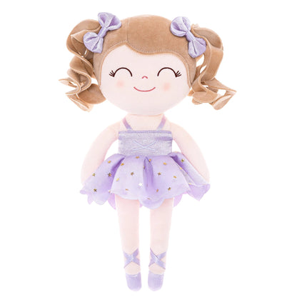 Girls Ballerina Plush Doll with Crown and Tutu Soft Stuffed Toy