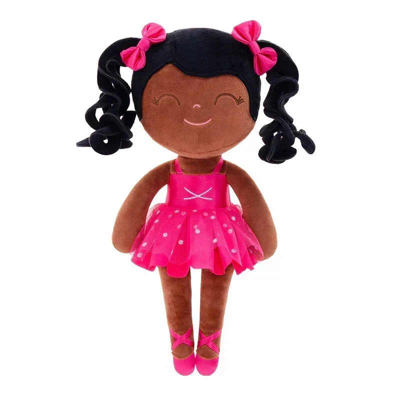 Girls Ballerina Plush Doll with Crown and Tutu Soft Stuffed Toy