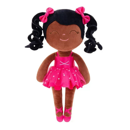 Girls Ballerina Plush Doll with Crown and Tutu Soft Stuffed Toy