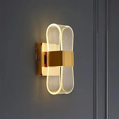 Gold Aluminium Loop LED Wall Light