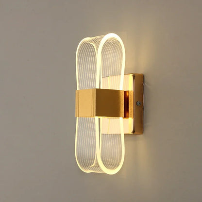 Gold Aluminium Loop LED Wall Light
