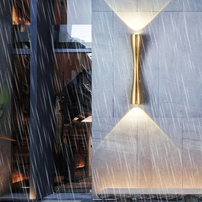 Gold Aluminium Up Down LED Wall Light