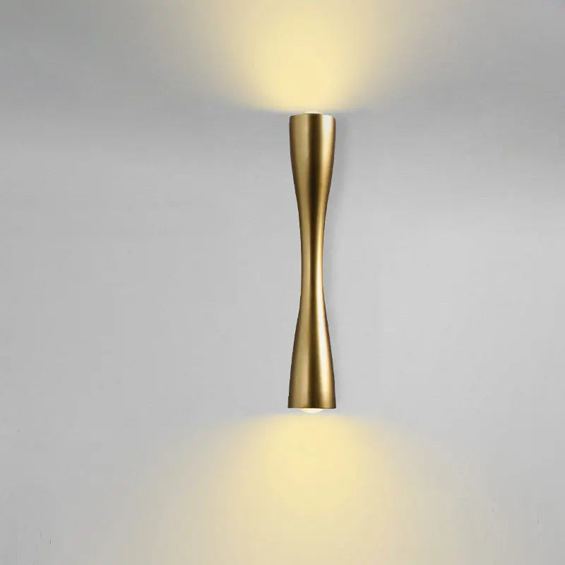 Gold Aluminium Up Down LED Wall Light