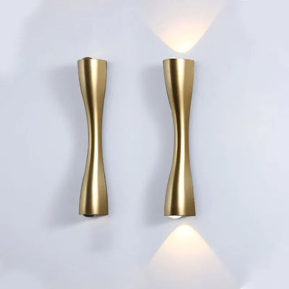 Gold Aluminium Up Down LED Wall Light