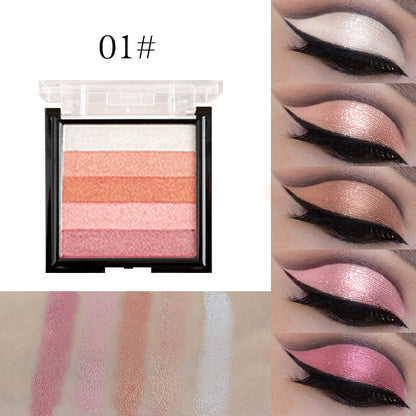 Golden Shimmer Brick Blush Bronzer Face Powder Palette