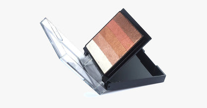 Golden Shimmer Brick Blush Bronzer Face Powder Palette